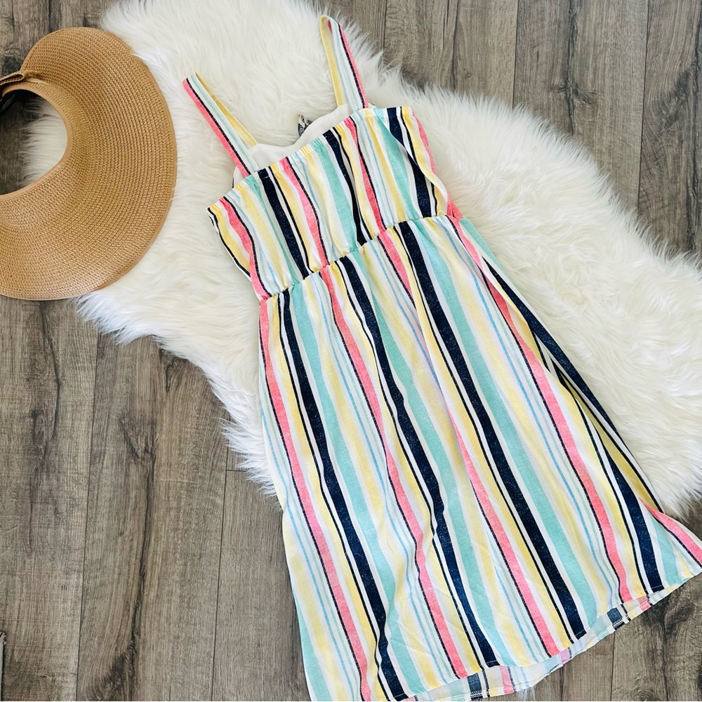 NWOT BEAUTEES Girls Striped Midi Dress - Picture 5 of 6